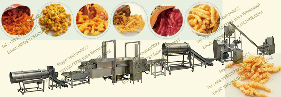 Extruded corn grits snack food manufacturing line