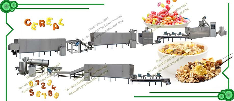 Automatic Sweet Corn Rice Chips Breakfast Cereals Extruder make machinery