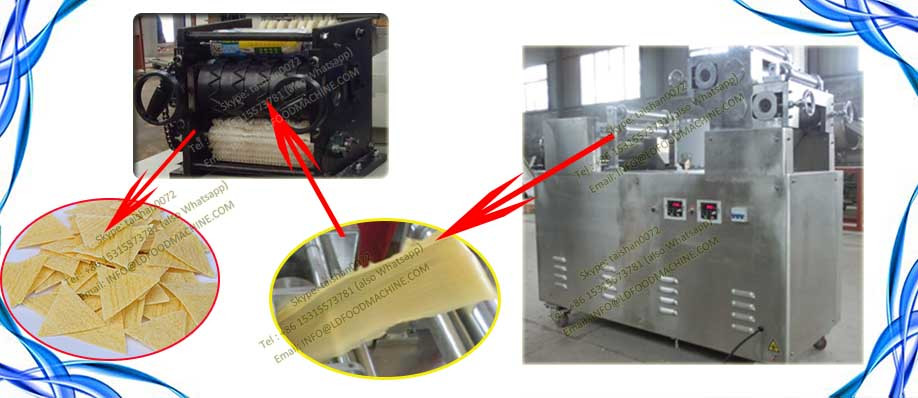 tortilla corn doritos chip twin screw extruder make machinery